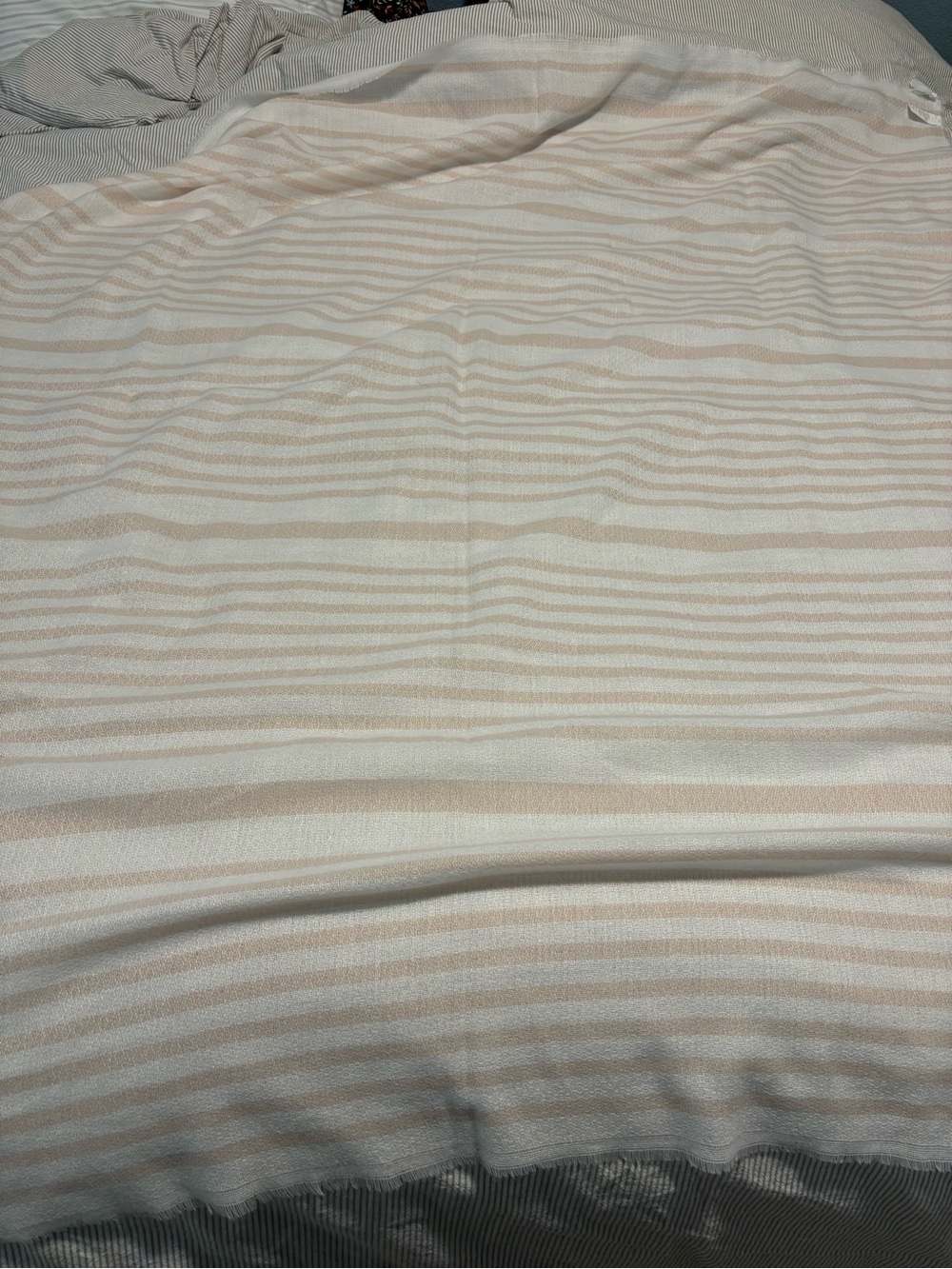 Pink & White Striped Blanket - Picture 3 of 5